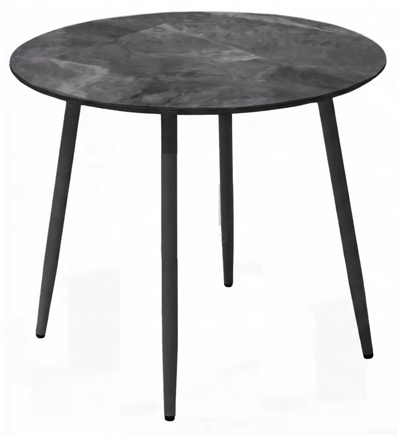 Стол DikLine RKM90 Керамика серый глянец (italian middle grey)/подстолье черное/опоры черные