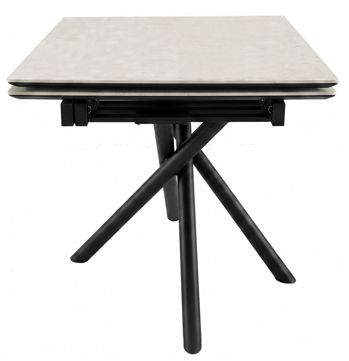 Стол DikLine BX110 Хромикс белый/опоры черные (2уп.)