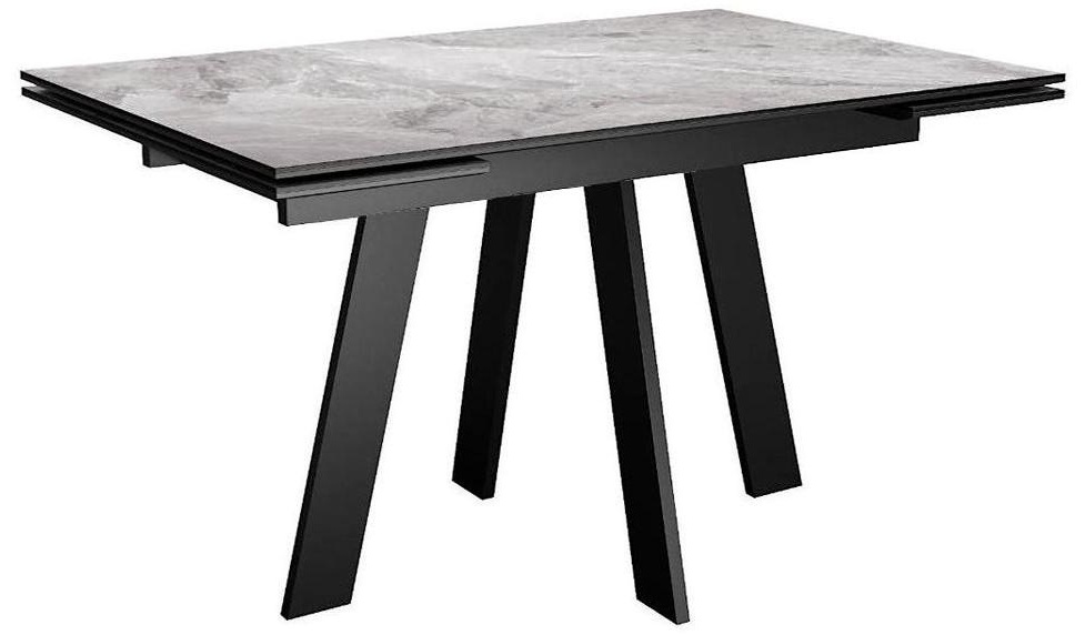 Стол DikLine DKM140 Керамика Italian Grey (глянец серый)/подстолье черное