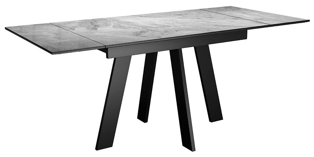 Стол DikLine DKM120 Керамика Italian Grey (глянец серый)/подстолье черное
