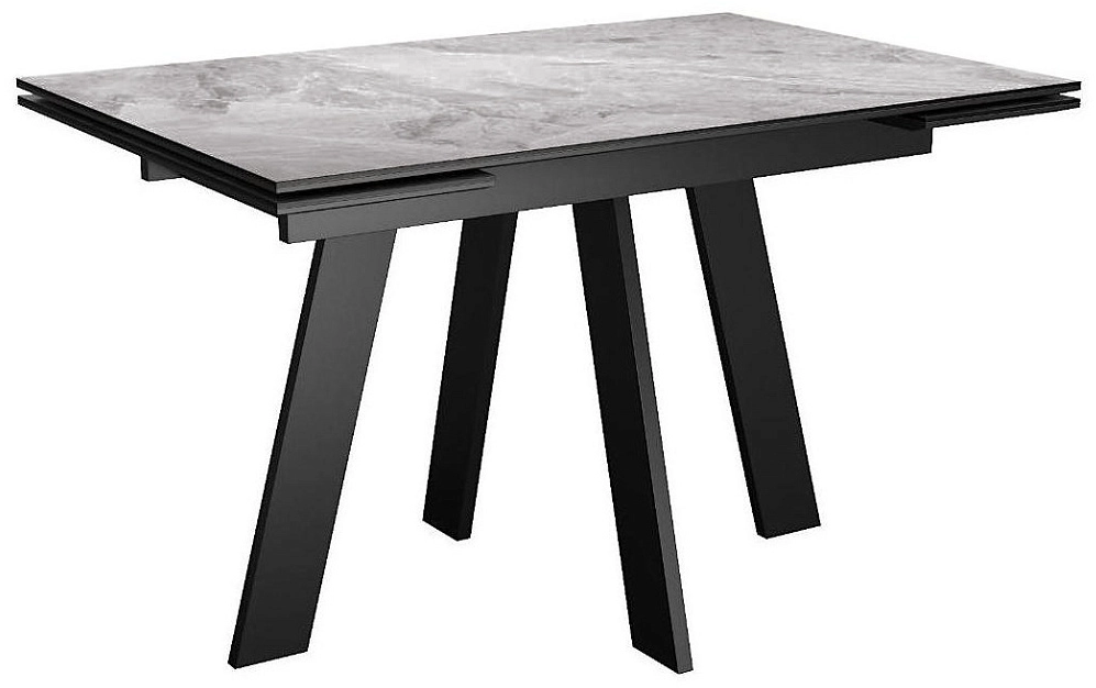 Стол DikLine DKM120 Керамика Italian Grey (глянец серый)/подстолье черное