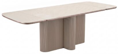 Стол DikLine DKO140 Керамика Krater Perla (бежевый матовый)/подстолье капучино/опоры капучино (2 уп.) — фото 2
