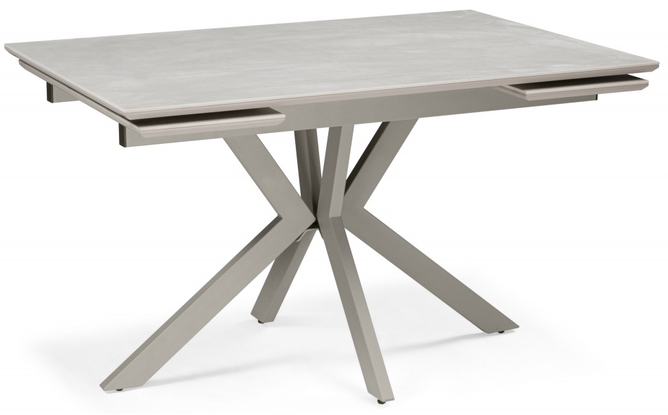 Керамический стол Пантон 120(180)х80 carmen light gray / серый матовый