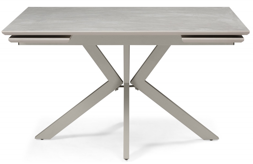 Керамический стол Пантон 120(180)х80 carmen light gray / серый матовый