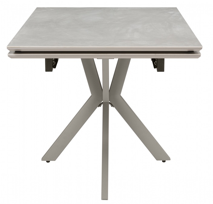Керамический стол Пантон 120(180)х80 carmen light gray / серый матовый