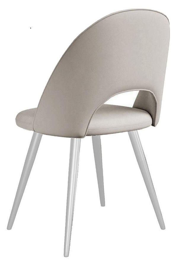 Стул DikLine 383 поворотный B03 BEIGE, ножки белые
