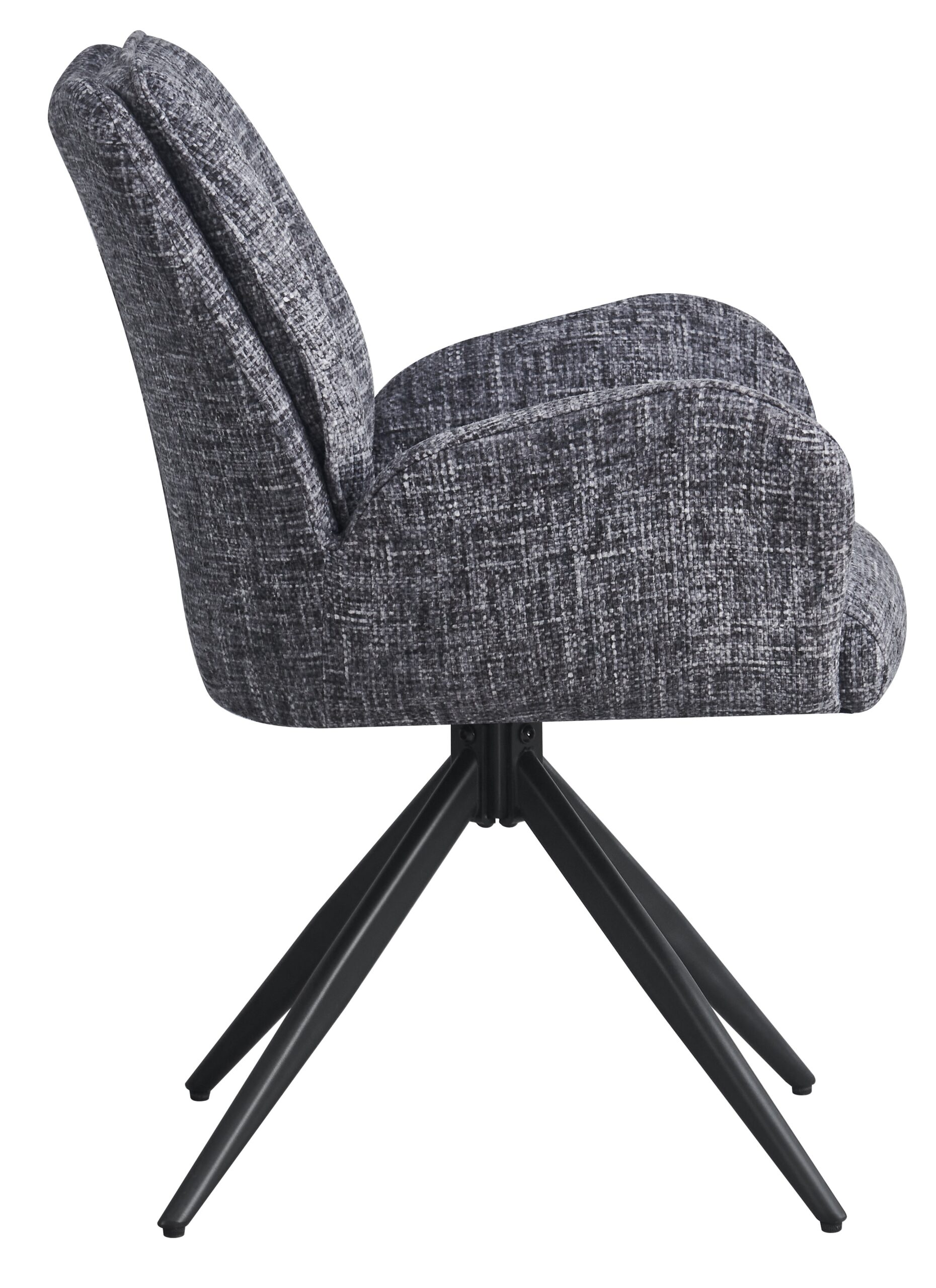 Стул DikLine DC1555 микровелюр AZTEC #15 серый/опоры черные