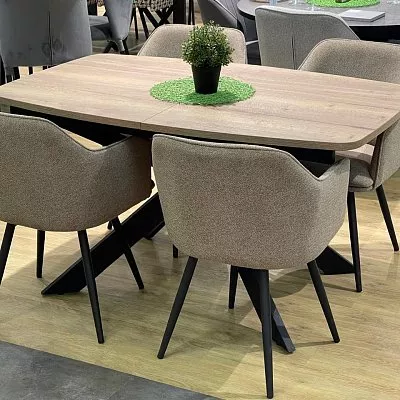 Стул DikLine 277 поворотный NS05 CAPPUCCINO, ножки черные